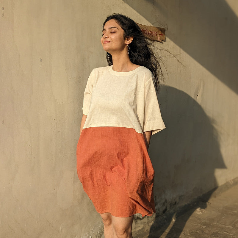 Organic Cotton Dress | Naturally Dyed | Rust