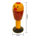 Wooden Baby Rattle Toy | Small Baby Toy | Bird Design | Red | 12.5 cm
