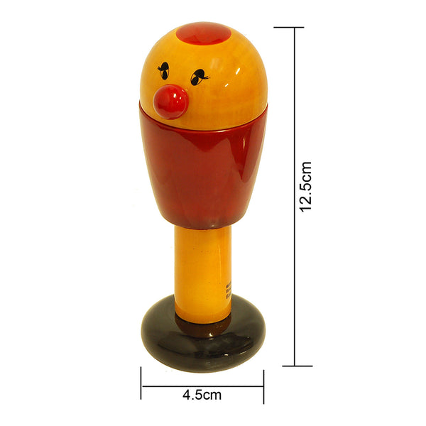 Wooden Baby Rattle Toy | Small Baby Toy | Bird Design | Red | 12.5 cm