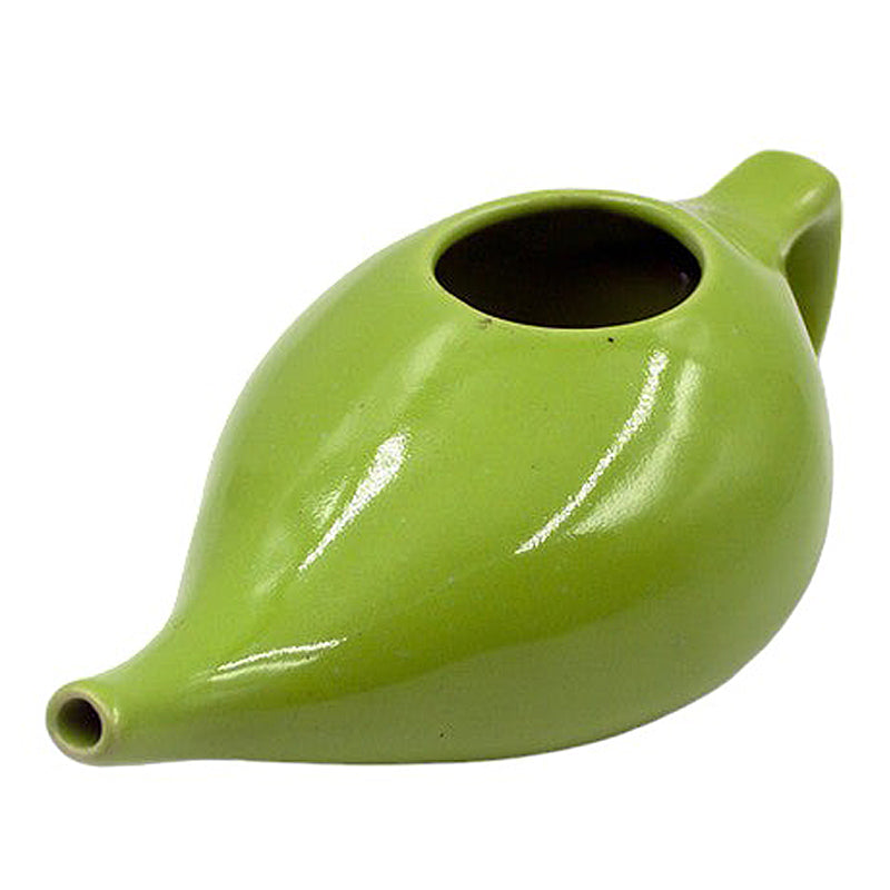 Ceramic Jal Neti Pot | Yoga Accessories | Green | 185 ml