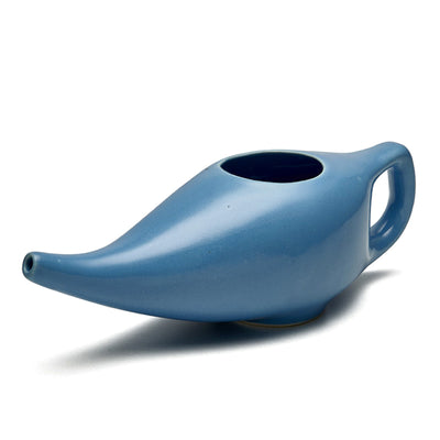 Ceramic Jal Neti Pot | Yoga Accessories | Blue | 185 ml