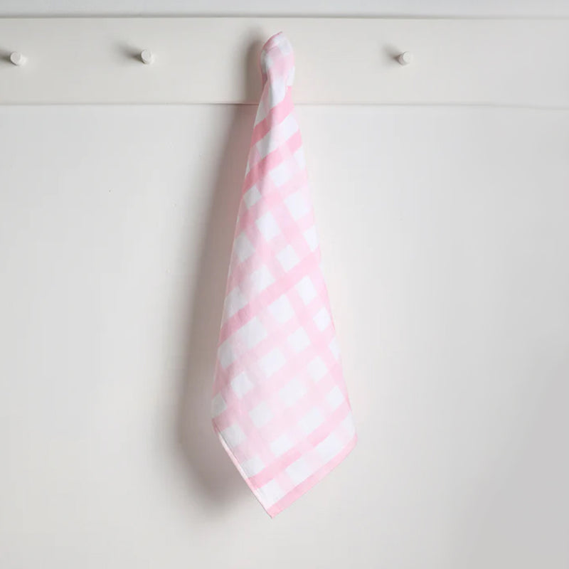 Cotton Hand Towel | Ultra-Soft | White & Pink | 40 x 60 cm