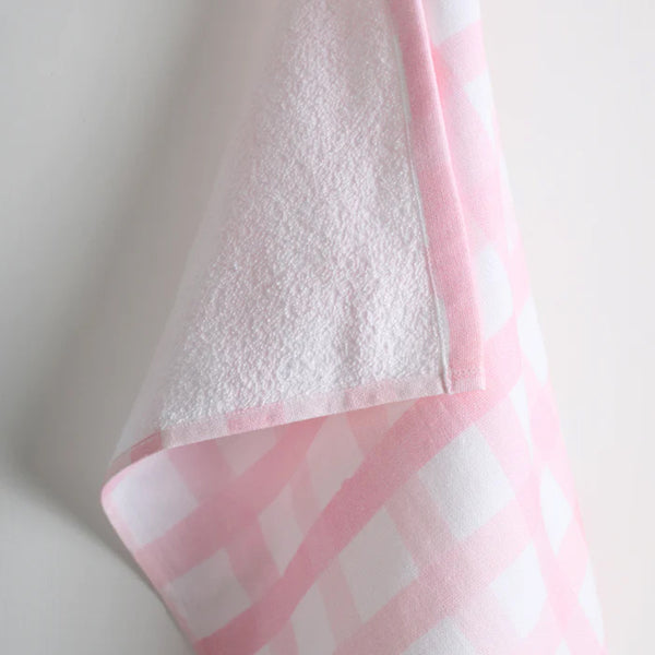 Cotton Hand Towel | Ultra-Soft | White & Pink | 40 x 60 cm