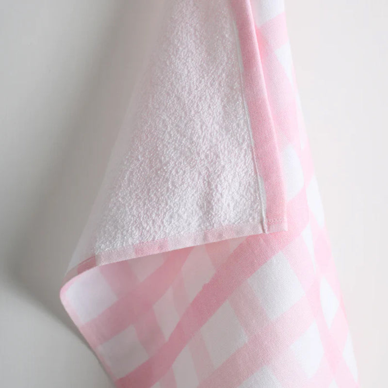 Cotton Hand Towel | Ultra-Soft | White & Pink | 40 x 60 cm