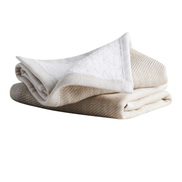 Bamboo Towel | Face Towel | Bamboo Cotton | Beige | 30 x 30 cm | Set of 2