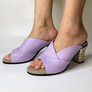 Women Heels | Cactus Leather | Side-Cut | Purple