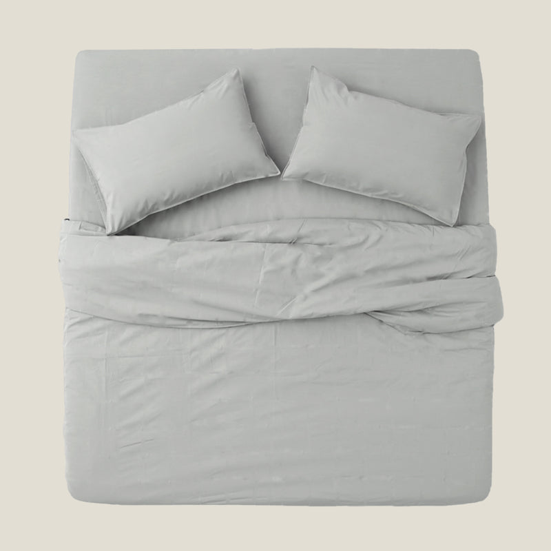 Organic Cotton Basic Duvet Cover Set | Grey