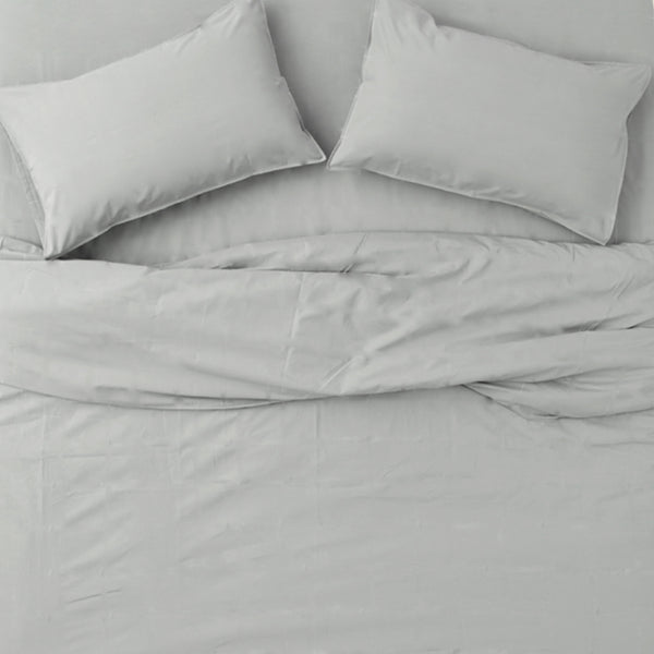 Organic Cotton Basic Duvet Cover Set | Grey