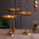 Festive Gifts | Brass Urli | Lotus Design | Gold | Set of 3