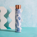 Copper Bottle | White & Blue | 650 ml