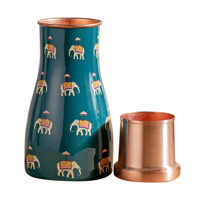 Copper Jug | Teal Green | 850 ml