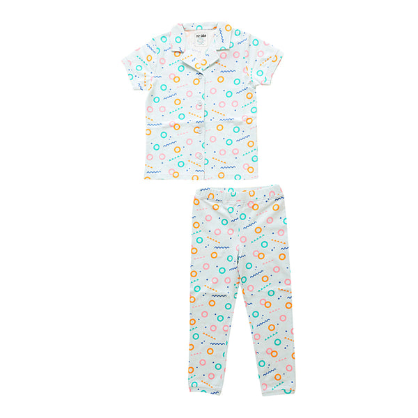 Night Suit for Kids | Organic Cotton | Printed | Blue