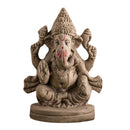 Eco Friendly Ganpati Idol | Lord Ganesha Idol | Clay | Brown | 6 inches