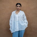 Women Cotton Shirt | Jamdani | White