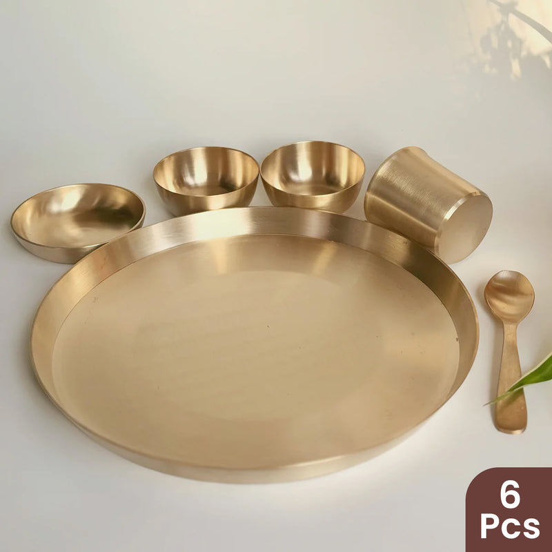 Kansa Thali Set | 12 inches | Set of 6