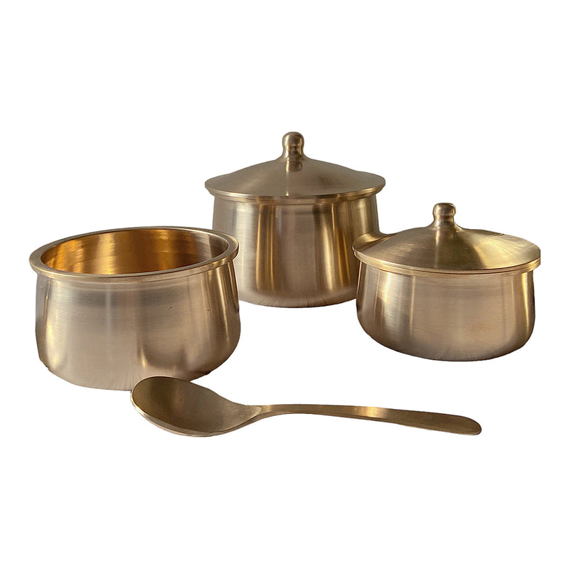 Bronze Serving Bowl Set | Gold