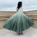 Pure Cotton Maxi Dress | Ombre-Dyed | Sage Green