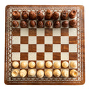 Wooden Chess Board Game for Kids | Brown | 20 cm