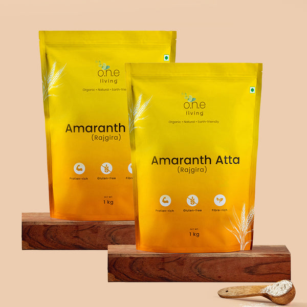 Amaranth Atta | 1 Kg | Gluten-free | Rajgira Atta | Pack of 2