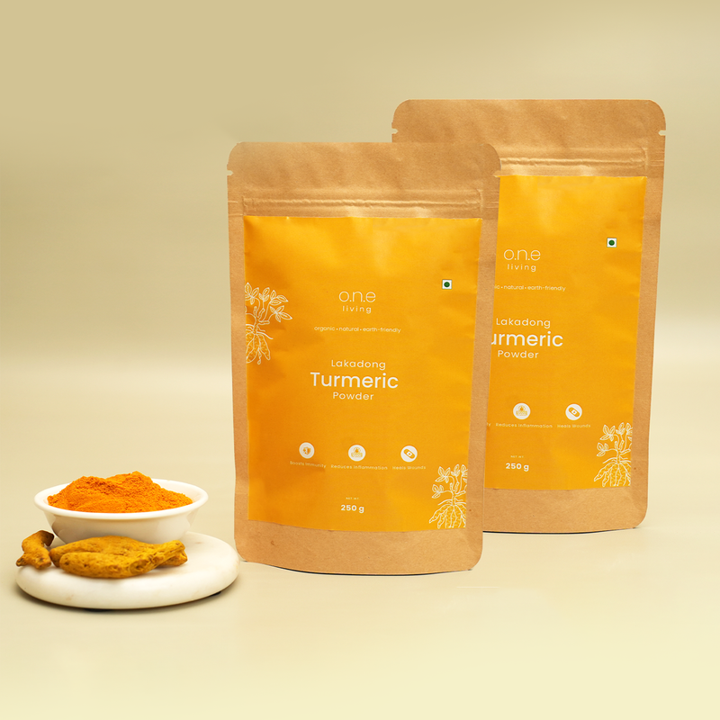 Lakadong Turmeric Powder | Haldi Powder | 250 g | Pack of 2 | High Curcumin