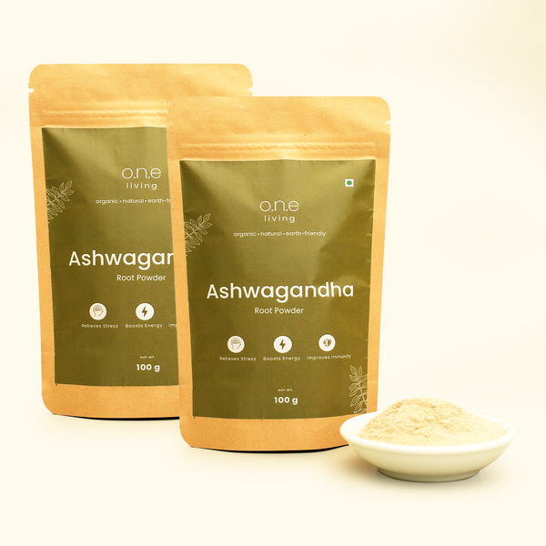 Ashwagandha Root Powder | 100 g | Relieves Stress | Pack of 2.