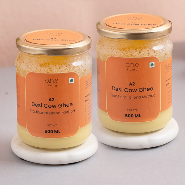 A2 Desi Cow Ghee | 500 ml | Pack of 2 | Traditional Bilona Method