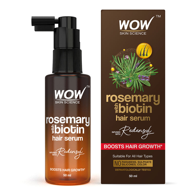 WOW Hair Serum | Rosemary & Biotin | Stimulates Hair Growth | Strengthens Weak Hair | 50 ml