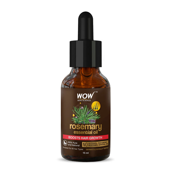 WOW Rosemary Essential Oil | Boosts Hair Growth | Strengthens Weak Hair | 15 ml
