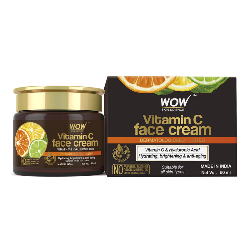 WOW Vitamin C Face Cream | Oil Free, Quick Absorbing | 50 ml