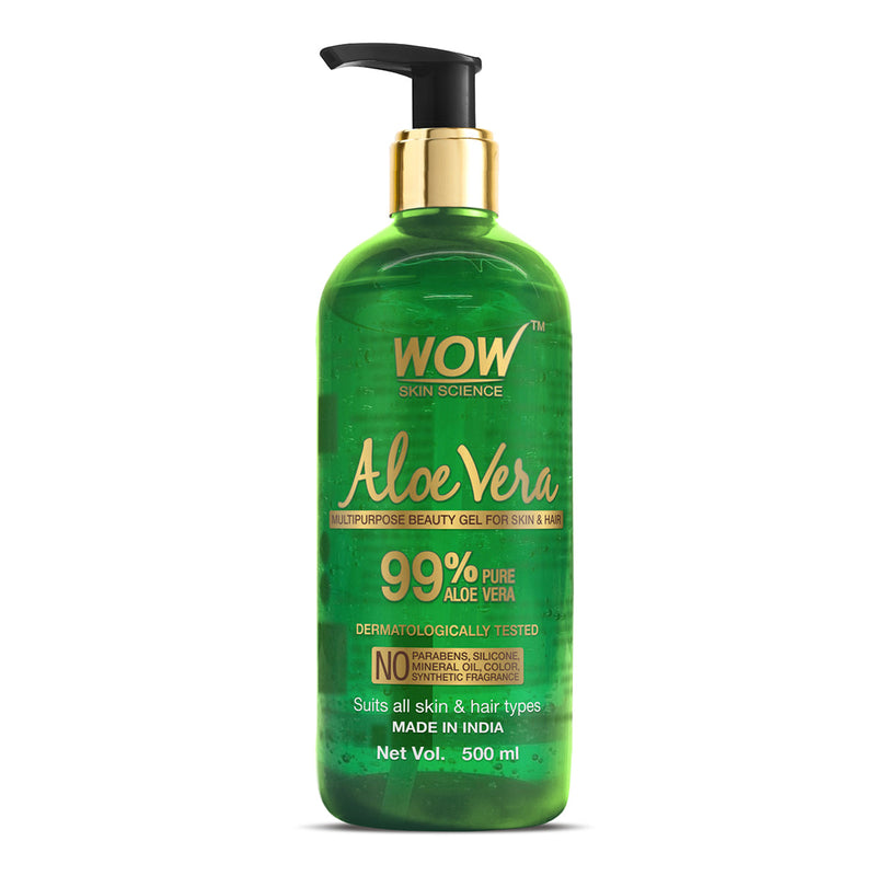 WOW Aloe Vera Gel | Ultimate for Skin and Hair | Dark Circles, Acne & Dark Spots | 500 ml
