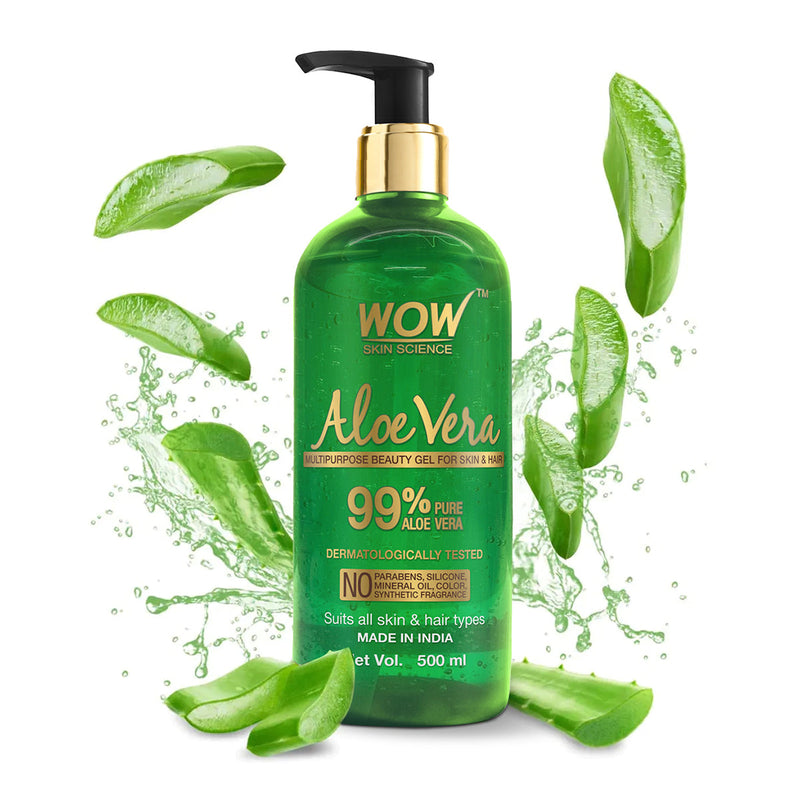 WOW Aloe Vera Gel | Ultimate for Skin and Hair | Dark Circles, Acne & Dark Spots | 500 ml