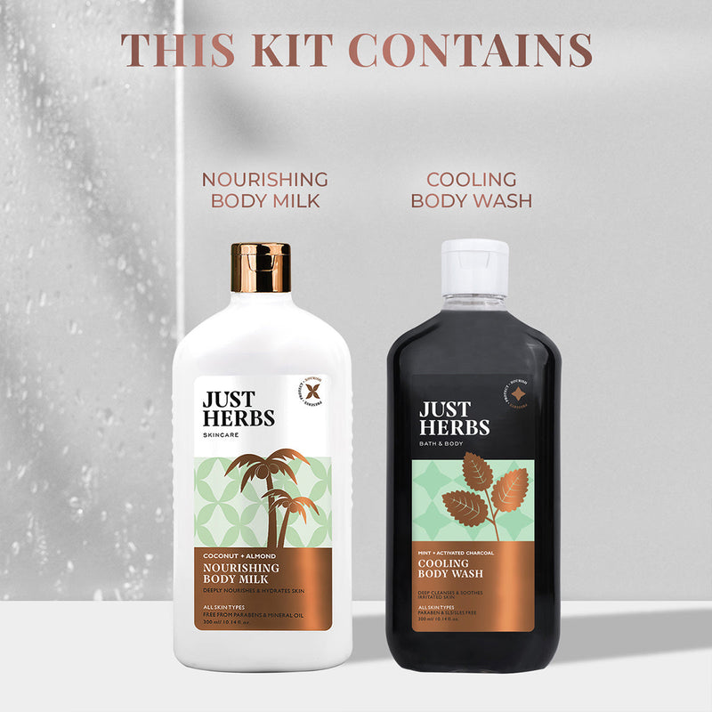 Festive Gift Hamper | Detox & Nourish | Body Wash & Body Milk | Set of 2