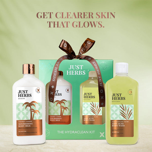 Festive Gift Box | Clear & Radiant Skin Kit | Body Wash & Body Milk | Set of 2