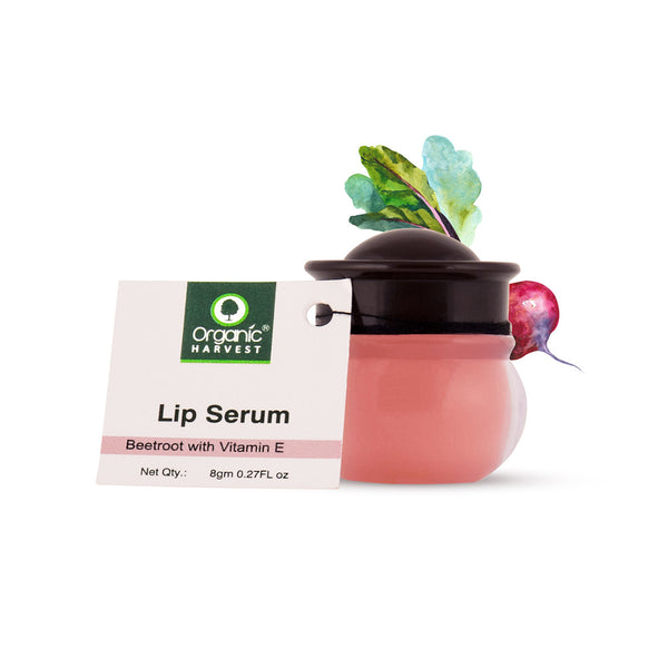 Organic Harvest Lip Serum Beetroot | Vitamin E, Naturally Brightens & Softens the Dark Lips | 8 g