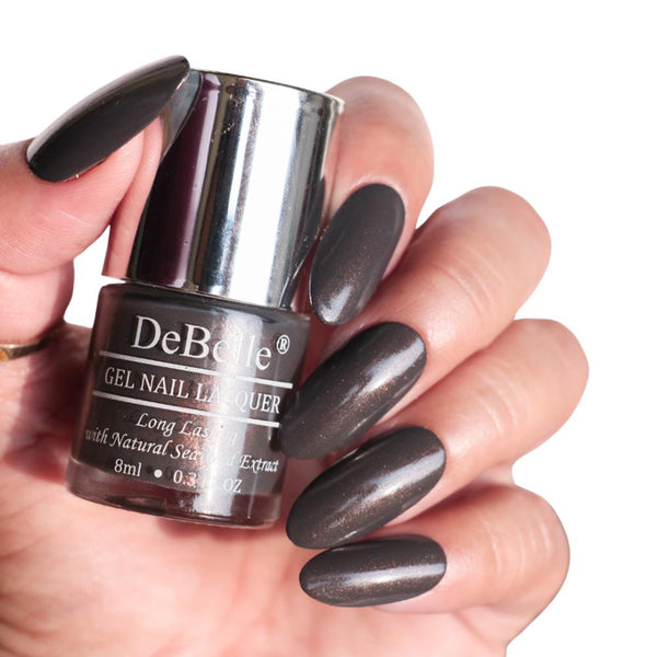 Gel Nail Polish | Cruelty Free | Copper Glaze Dark Grey | 8 ml