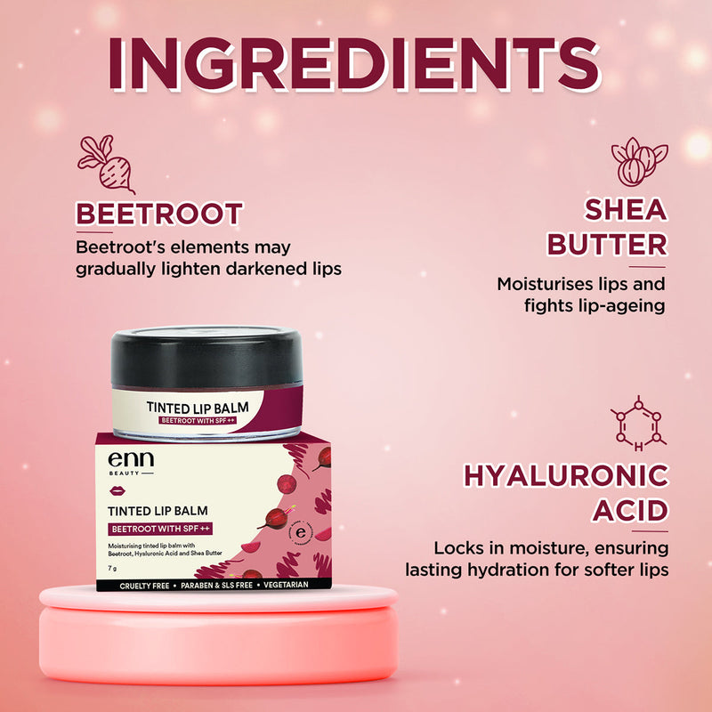 Beetroot Lip Balm | Enhanced SPF++ | 7 g