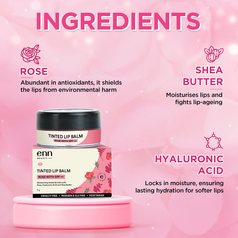 Rose Lip Balm | Enhanced SPF++ | 7 g