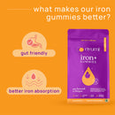 Iron Gummies | Folic Acid & Vitamin B12 | Reduces Tiredness & Fights Anaemia | 30 Gummies