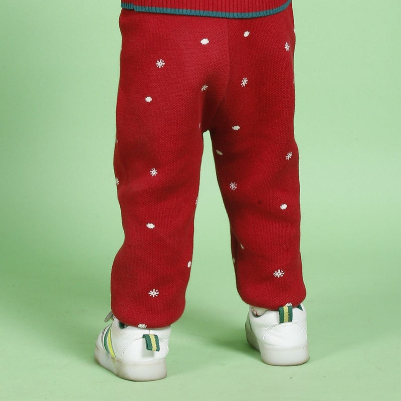 Cotton Clothing Set for Babies | Reindeer Design | Red