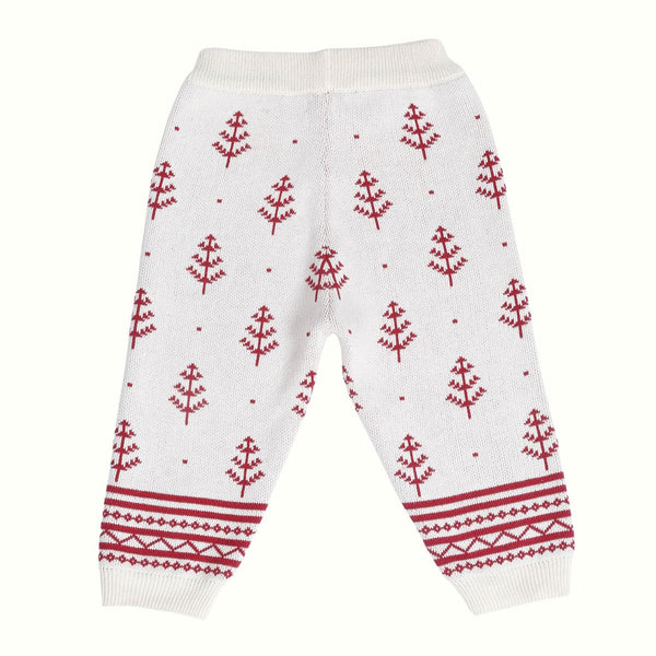 Cotton Clothing Set for Kids & Babies | Reindeer Design | Cream & Red