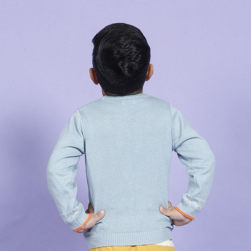 Cotton Clothing Set for Kids & Babies | Lion Design | Blue & Orange