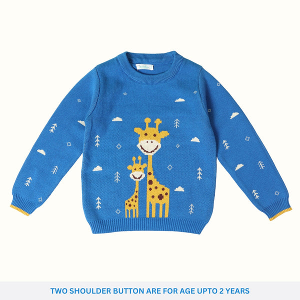 Clothing Set For Babies & Kids | Ecological Cotton | Giraffe Design | Blue