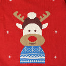 Cotton Clothing Set For Babies & Kids | Reindeer Design | Creme & Cherry Red