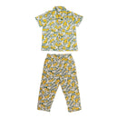 Cotton Shirt and Pants Set for Kids | Crinkle Texture | Multicolour