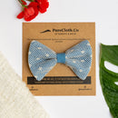 Cotton Hair Clips for Girls | Vintage Lace Bow | Blue