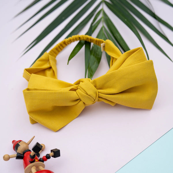 Hairband For Baby Girl & Kids | Cotton | Yellow