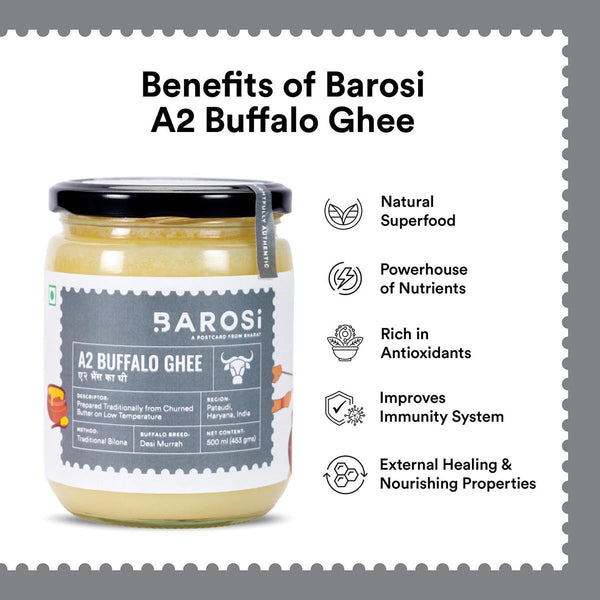 A2 Buffalo Ghee | Improves Immunity System | 1 L