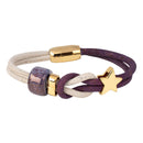 Upcycled Cork Bracelet for Women | Globe | Purple & Lilac