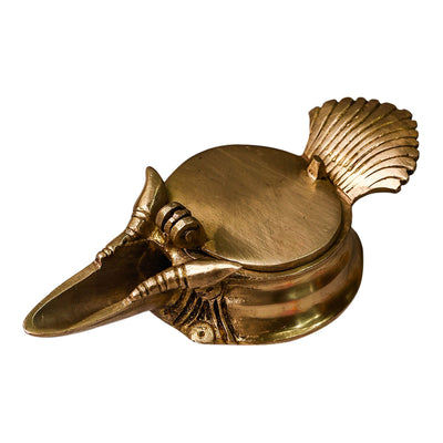 Brass Diya Oil Lamp | Gold | 13.4 cm