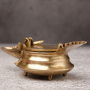 Brass Diya Oil Lamp | Gold | 13.4 cm